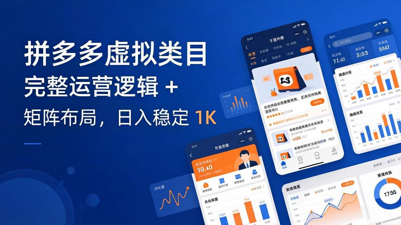 图片[1]-（17777期）拼多多虚拟类目干货：完整运营逻辑 + 矩阵布局，日入稳定 1K_生财有道创业项目网-生财有道