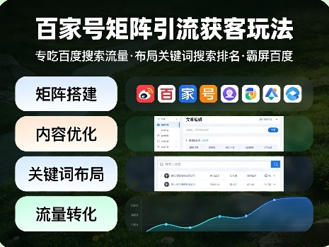 百家号矩阵引流获客玩法，专吃百度搜索流量，布局关键词搜索排名，霸屏百度——生财有道创业项目网