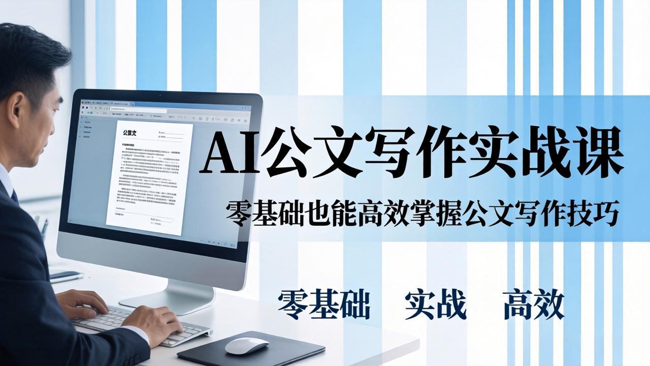图片[1]-（17783期）AI 公文写作实战课：零基础掌握格式规范与 5 大文种，用 AI 高效写出合格材料_生财有道创业项目网-生财有道