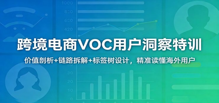 跨境电商VOC用户洞察特训：价值剖析+链路拆解+标签树设计，精准读懂海外用户_生财有道创业网