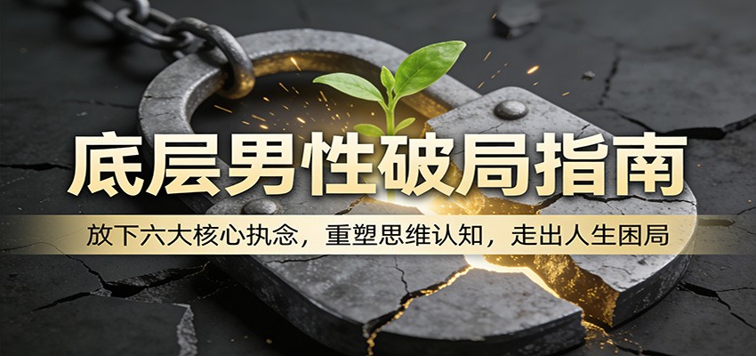 图片[1]-底层男性破局指南：放下六大核心执念，重塑思维认知，走出人生困局_生财有道创业网-生财有道