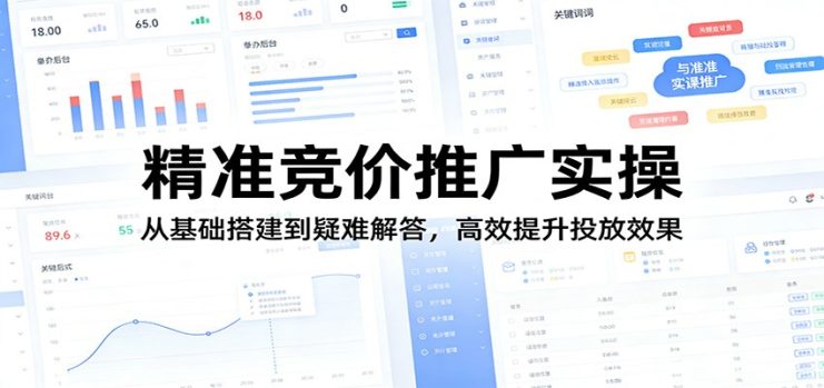 精准竞价推广实操：从基础搭建到疑难解答，高效提升投放效果_生财有道创业网