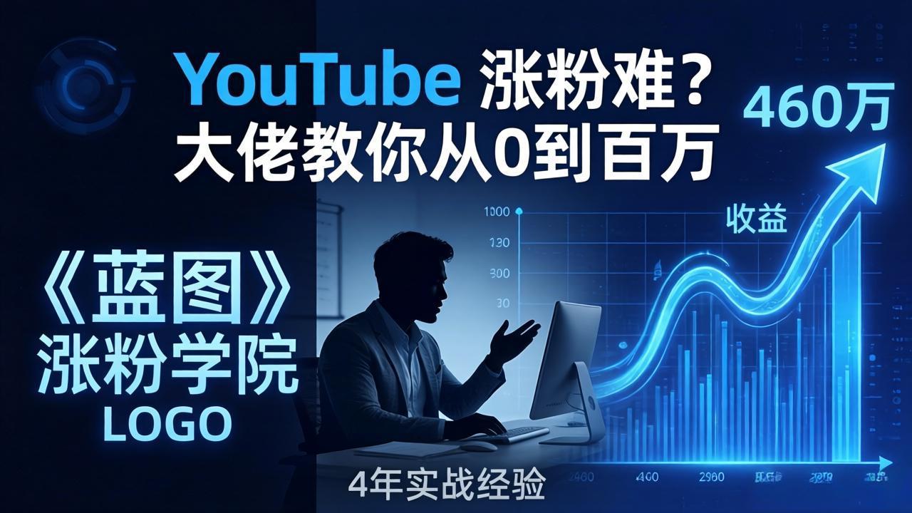 图片[1]-（17836期）YouTube 涨粉难？《蓝图涨粉学院》：4 年赚 460 万的大佬教策略，从0到百万有路径！_生财有道创业项目网-生财有道