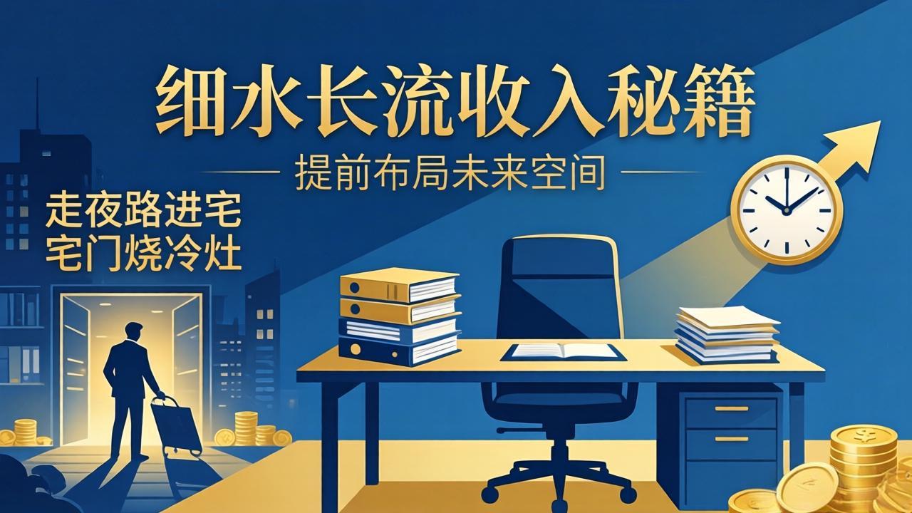 图片[1]-（17836期）某付费文章：细水长流收入秘籍：走夜路进宅门烧冷灶，提前布局未来空间_生财有道创业项目网-生财有道