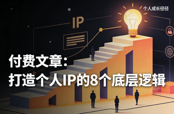 图片[1]-付费文章：打造个人IP的8个底层逻辑——生财有道创业项目网-生财有道