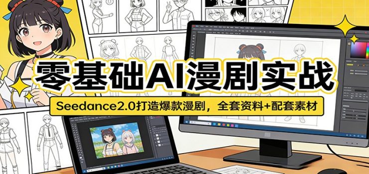 零基础AI漫剧实战：Seedance2.0打造爆款漫剧，全套资料+配套素材_生财有道创业网