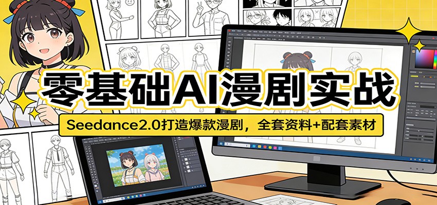 图片[1]-零基础AI漫剧实战：Seedance2.0打造爆款漫剧，全套资料+配套素材_生财有道创业网-生财有道