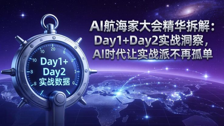 （17867期）AI航海家大会精华拆解：Day1+Day2实战洞察，AI时代让实战派不再孤单_生财有道创业项目网