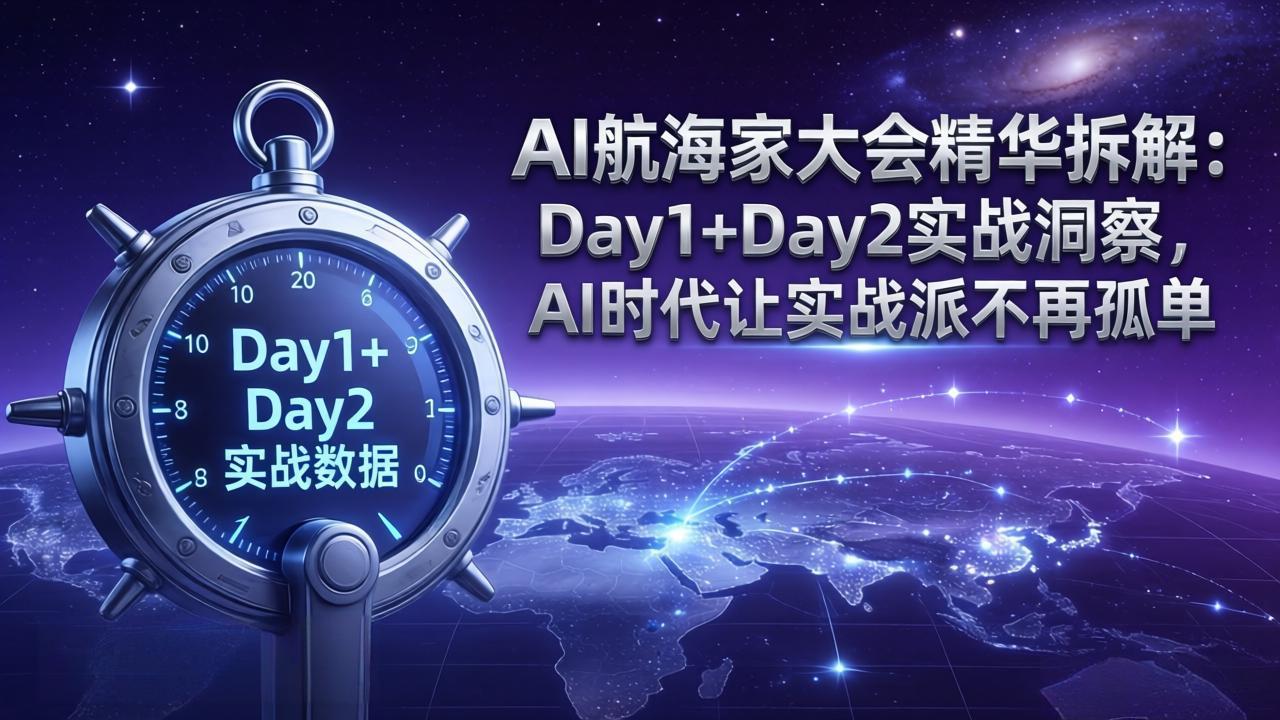 图片[1]-（17867期）AI航海家大会精华拆解：Day1+Day2实战洞察，AI时代让实战派不再孤单_生财有道创业项目网-生财有道