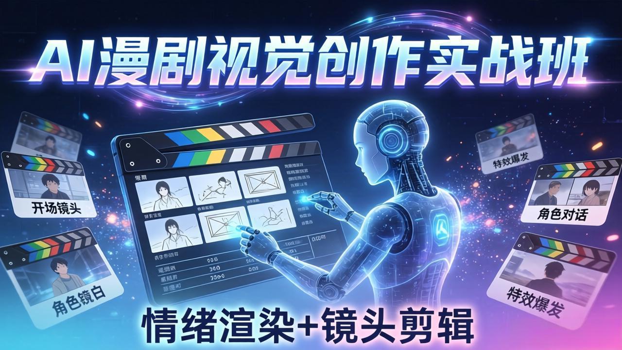图片[1]-（17874期）AI漫剧视觉导演思维实战班，从脚本到成片全掌握，分镜设计情绪渲染一站学会_生财有道创业项目网-生财有道