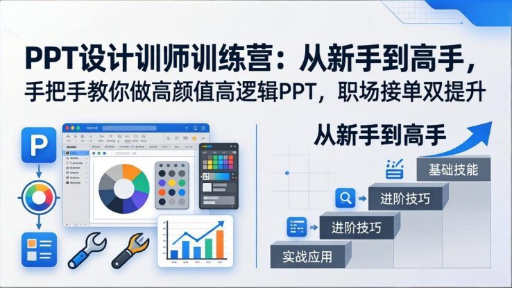 （17886期）PPT设计训师训练营：从新手到高手，手把手教你做高颜值高逻辑PPT，职场接单双提升_生财有道创业项目网
