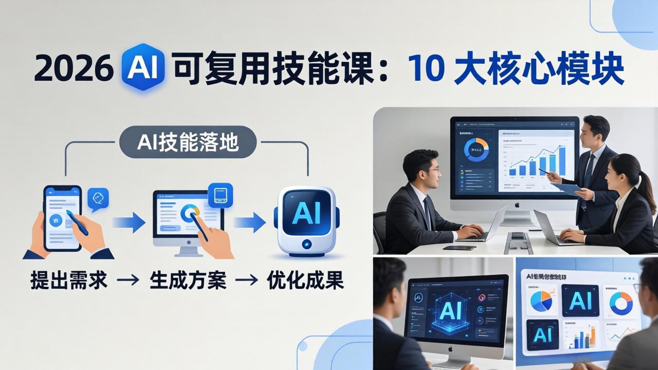 图片[1]-（17894期）2026AI可复用技能-4月新课：10大核心模块，手把手教你把AI用进工作、产出成果_生财有道创业项目网-生财有道