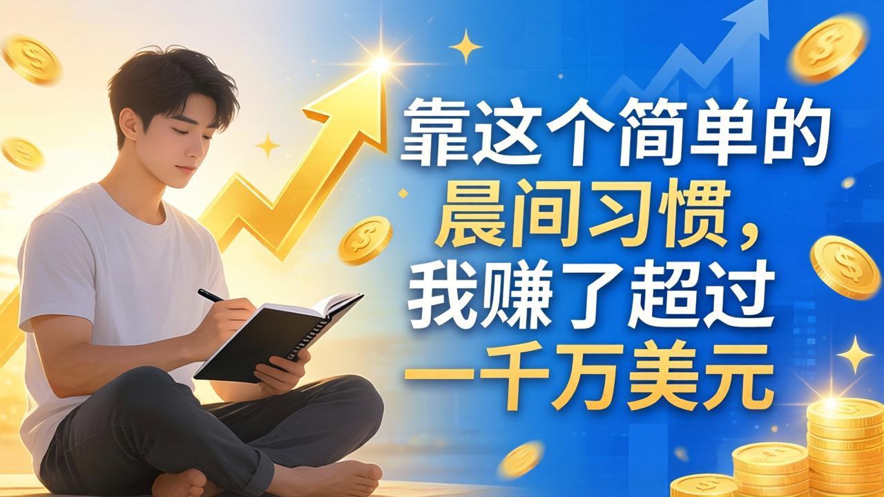 图片[1]-（17937期）付费文章：靠这个简单的晨间习惯，我赚了超过一千万美元_生财有道创业项目网-生财有道