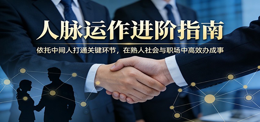 图片[1]-付费文章：人脉运作进阶指南，依托中间人打通关键环节，在熟人社会与职场中高效办成事_生财有道创业网-生财有道