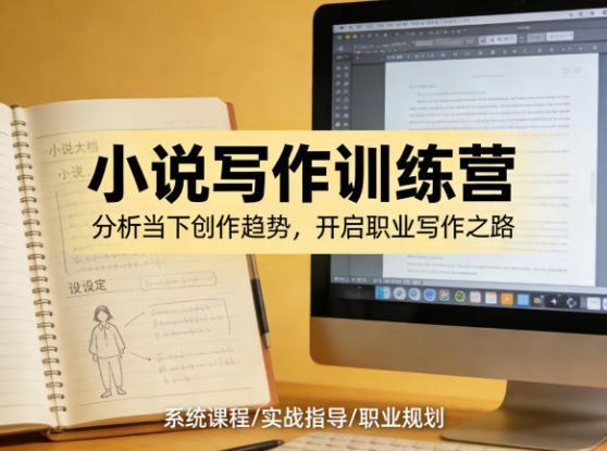 小说加写作训练营，带你分析如何在当下脱颖而出，开启你的职业创作之路——生财有道创业项目网