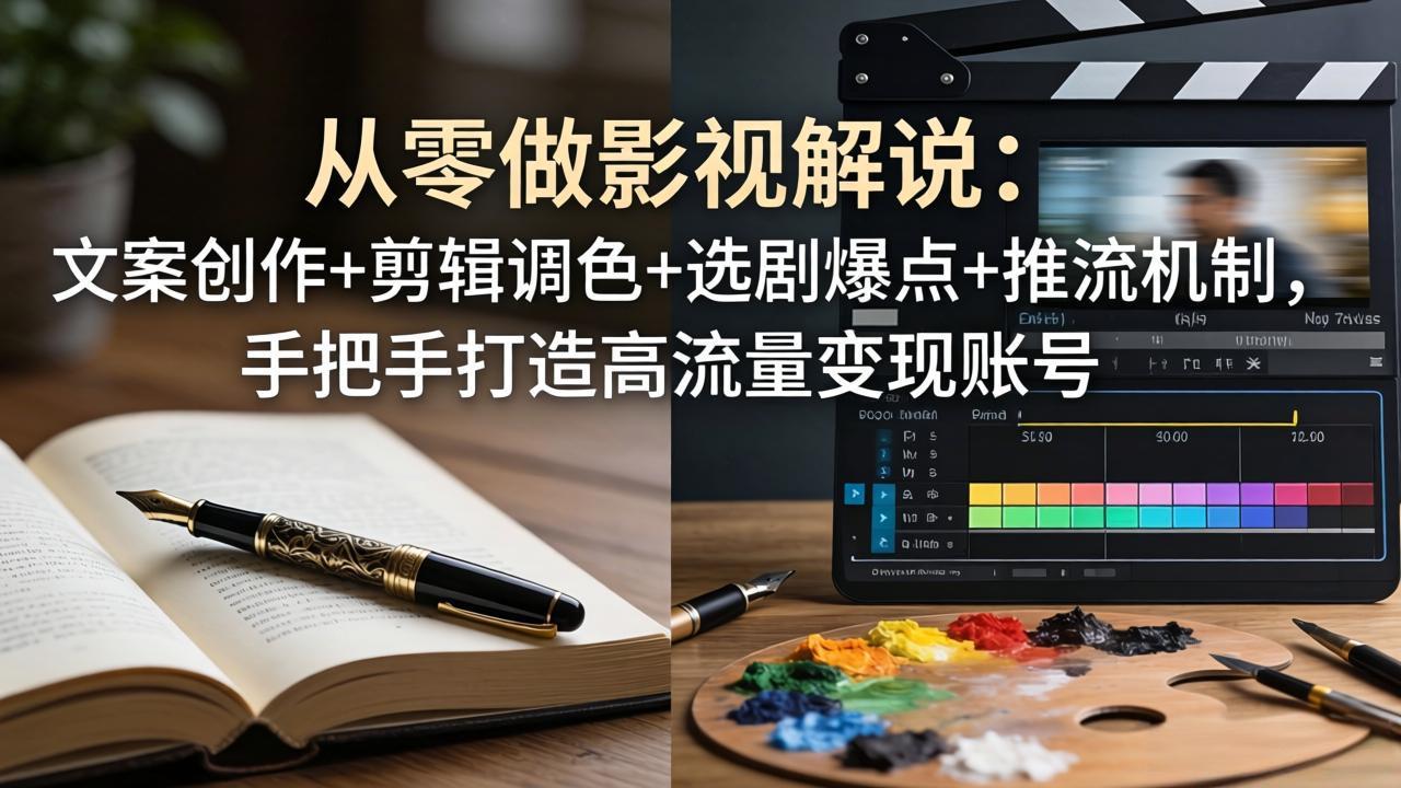 图片[1]-（17972期）从零做影视解说：文案创作+剪辑调色+选剧爆点+推流机制，手把手打造高流量变现账号_生财有道创业项目网-生财有道