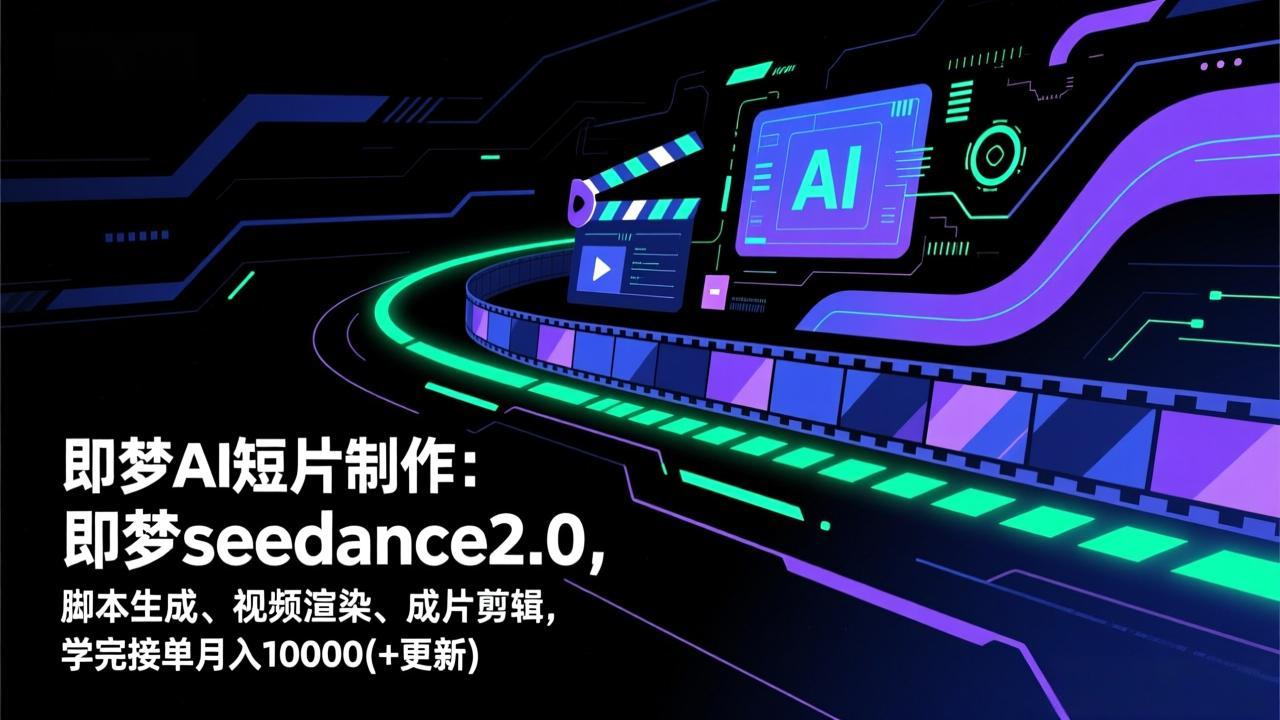 图片[1]-（17969期）即梦AI 短片制作(更新)：即梦seedance2.0，脚本生成、视频渲染、成片剪辑，学完接单月入10000+_生财有道创业项目网-生财有道