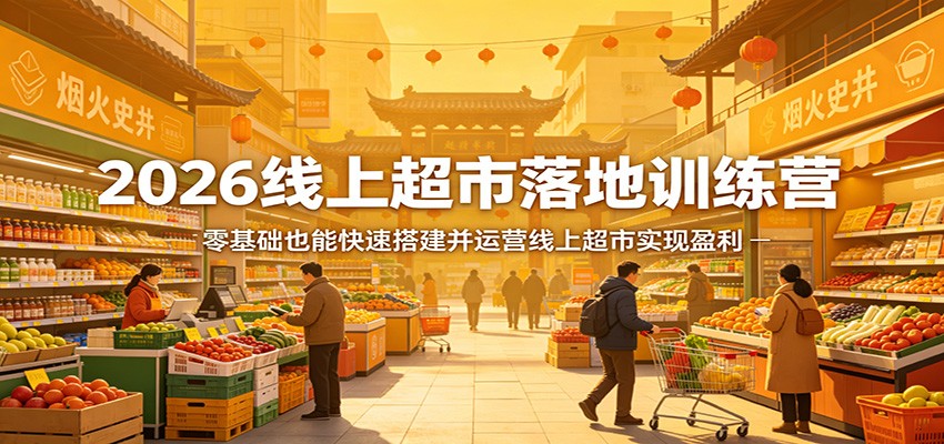 图片[1]-2026线上超市落地训练营，零基础也能快速搭建并运营线上超市实现盈利_生财有道创业网-生财有道