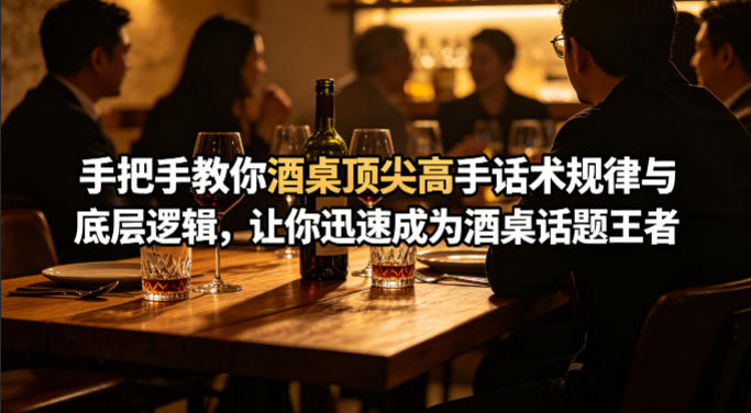 付费文章：手把手教你酒桌顶尖高手话术规律与底层逻辑，让你迅速成为酒桌话题王者(二十年全网独家经验分享)——生财有道创业项目网