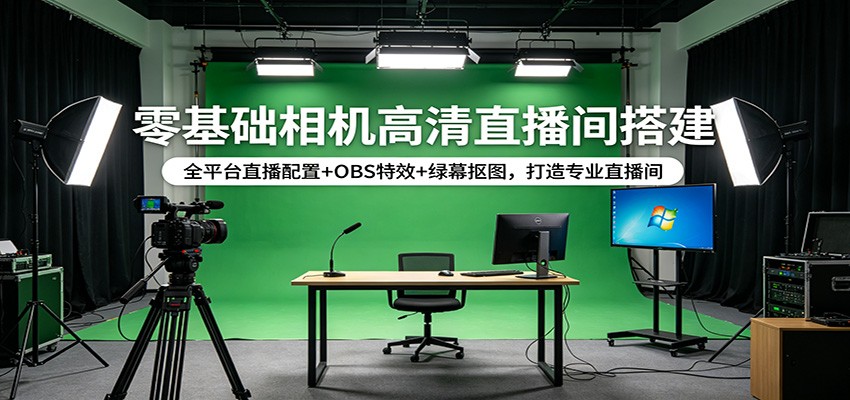 图片[1]-零基础相机高清直播间搭建：全平台直播配置+OBS特效+绿幕抠图，打造专业直播间_生财有道创业网-生财有道