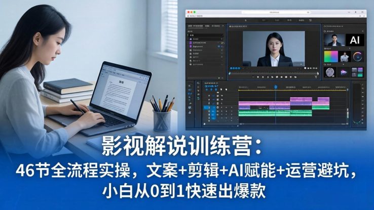 （18053期）影视解说特训营：46节全流程实操，文案+剪辑+AI赋能+运营避坑，小白从0到1快速出爆款_生财有道创业项目网