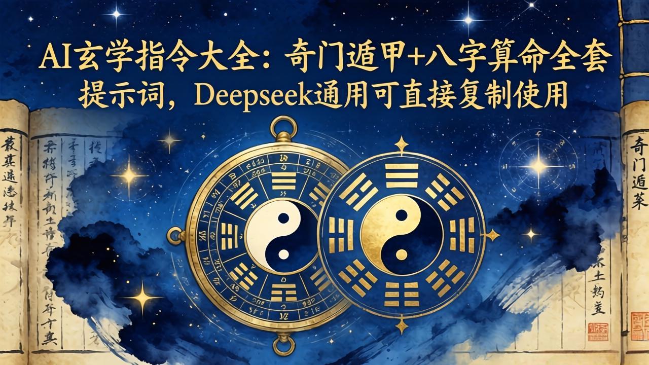 图片[1]-（18059期）AI玄学指令大全：奇门遁甲+八字算命全套提示词，Deepseek通用可直接复制使用_生财有道创业项目网-生财有道