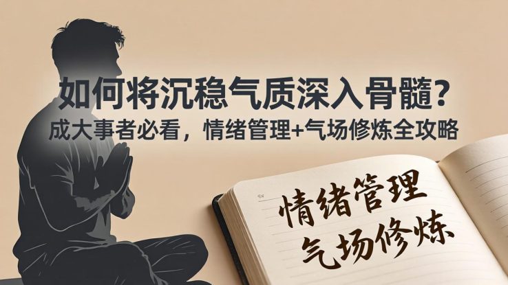 （18058期）付费文章：如何将沉稳气质深入骨髓？成大事者必看，情绪管理+气场修炼全攻略_生财有道创业项目网