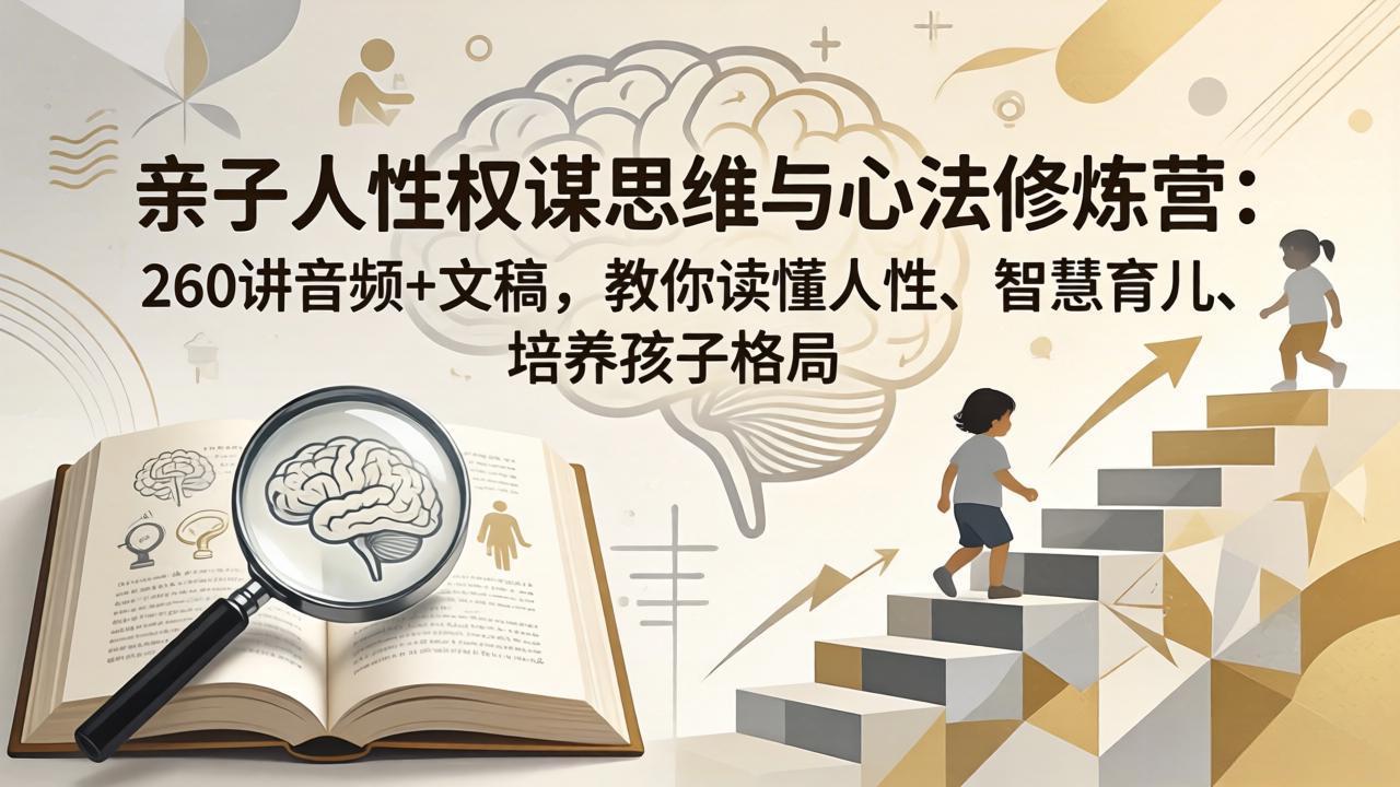 图片[1]-（18076期）亲子人性权谋思维与心法修炼营：260讲音频+文稿，教你读懂人性、智慧育儿、培养孩子格局_生财有道创业项目网-生财有道