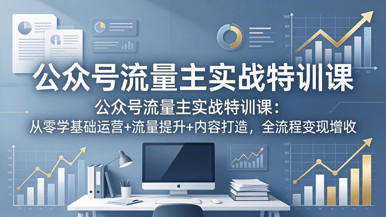 图片[1]-（18072期）公众号流量主实战特训课：从零学基础运营+流量提升+内容打造，全流程变现增收_生财有道创业项目网-生财有道