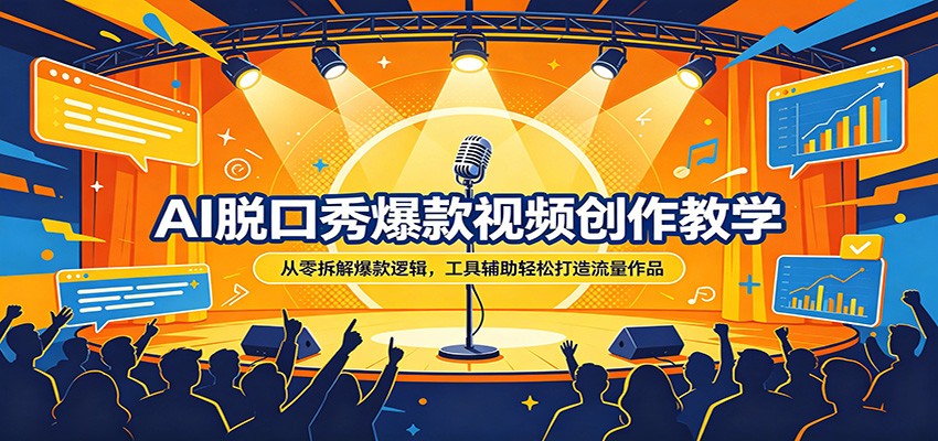 图片[1]-AI脱口秀爆款视频创作教学：从零拆解爆款逻辑，工具辅助轻松打造流量作品_生财有道创业网-生财有道