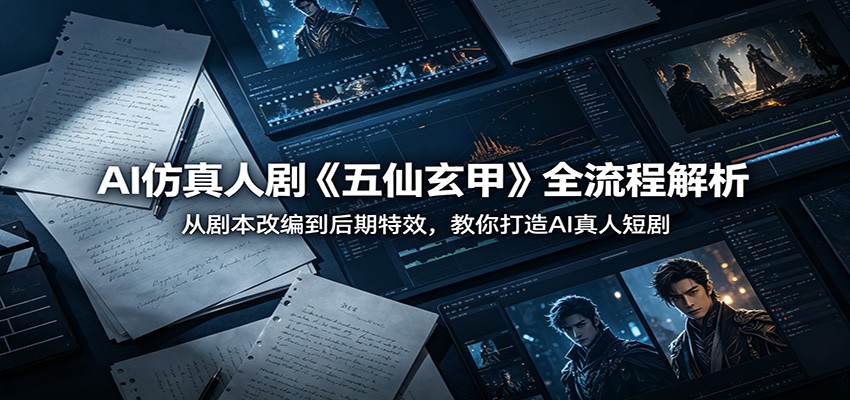 图片[1]-AI仿真人剧《五仙玄甲》全流程解析：从剧本改编到后期特效，教你打造AI真人短剧_生财有道创业网-生财有道