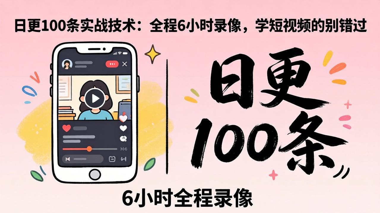图片[1]-（18097期）某工作坊东莞2026年4月12线下课：日更100条实战：全程6小时录像，学短视频的别错过_生财有道创业项目网-生财有道