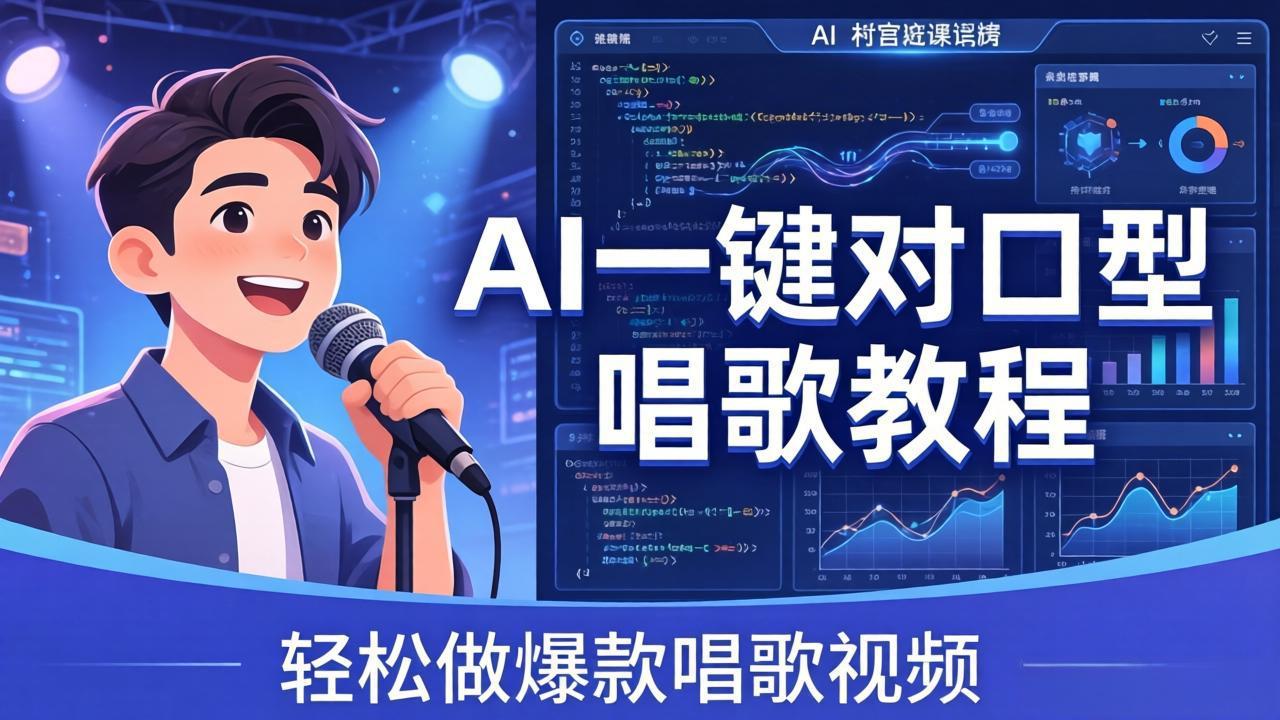 图片[1]-（18118期） AI一键对口型唱歌教程：零基础也能学，素材准备+模型训练+音色转换，轻松做爆款唱歌视频_生财有道创业项目网-生财有道