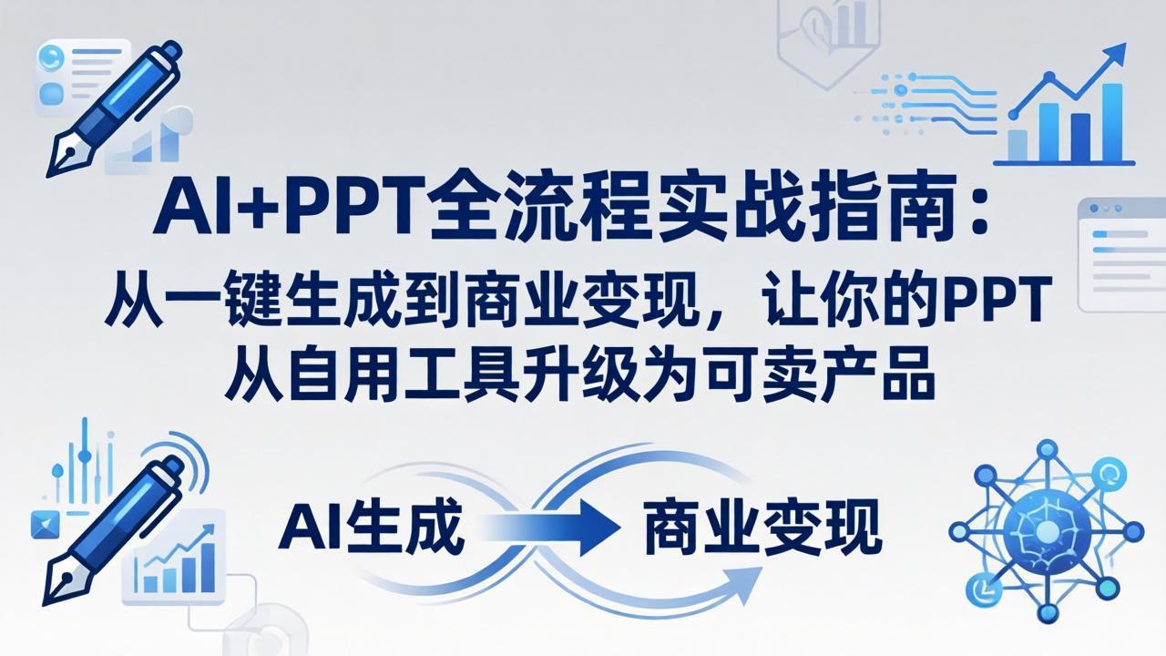 图片[1]-（18142期）AI+PPT全流程实战指南-更新4月21：从一键生成到商业变现，让你的PPT从自用工具升级为可卖产品_生财有道创业项目网-生财有道