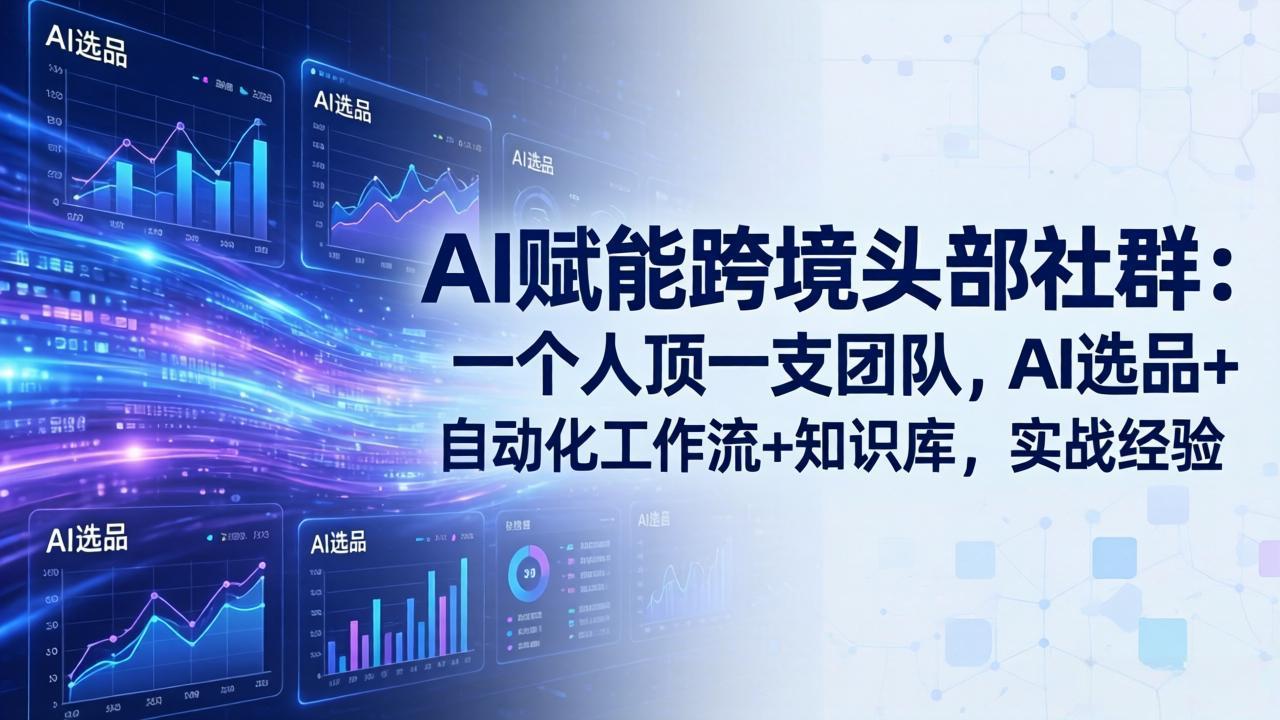 图片[1]-（18164期）AI赋能跨境头部社群-更新4月23：一个人顶一支团队，AI选品+自动化工作流+知识库，实战经验_生财有道创业项目网-生财有道