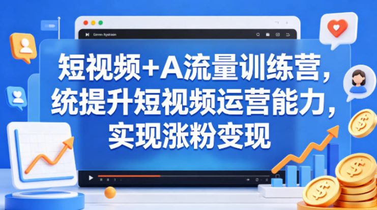 短视频+AI流量训练营，统提升短视频运营能力，实现涨粉变现——生财有道创业项目网