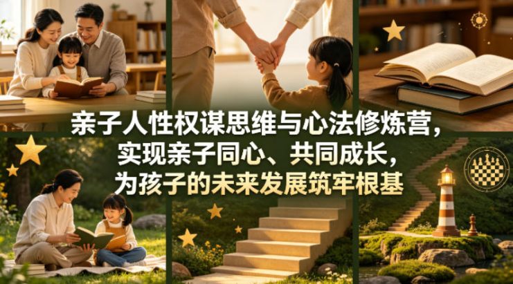 亲子人性权谋思维与心法修炼营，实现亲子同心、共同成长，为孩子的未来发展筑牢根基【音频】——生财有道创业项目网