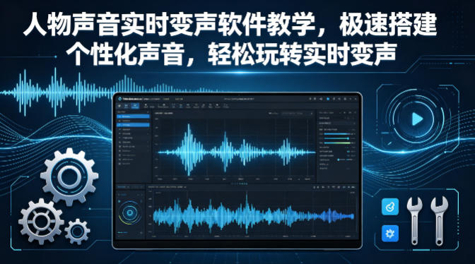 人物声音实时变声软件教学，极速搭建个性化声音，轻松玩转实时变声——生财有道创业项目网