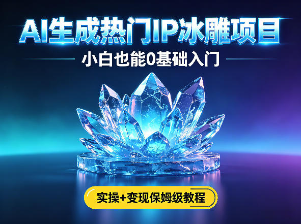 图片[1]-AI生成热门ip冰雕项目，小白也能0基础入门，实操+变现保姆级教程——生财有道创业项目网-生财有道