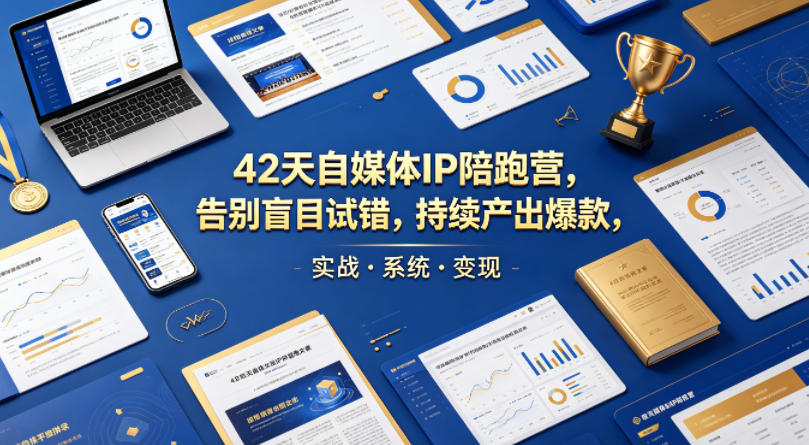 图片[1]-42天自媒体IP陪跑营，告别盲目试错，持续产出爆款，实战·系统·变现（更新2026）——生财有道创业项目网-生财有道