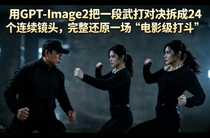 图片[1]-用GPT-Image2把一段武打对决拆成24个连续镜头，完整还原一场“电影级打斗”——生财有道创业项目网-生财有道