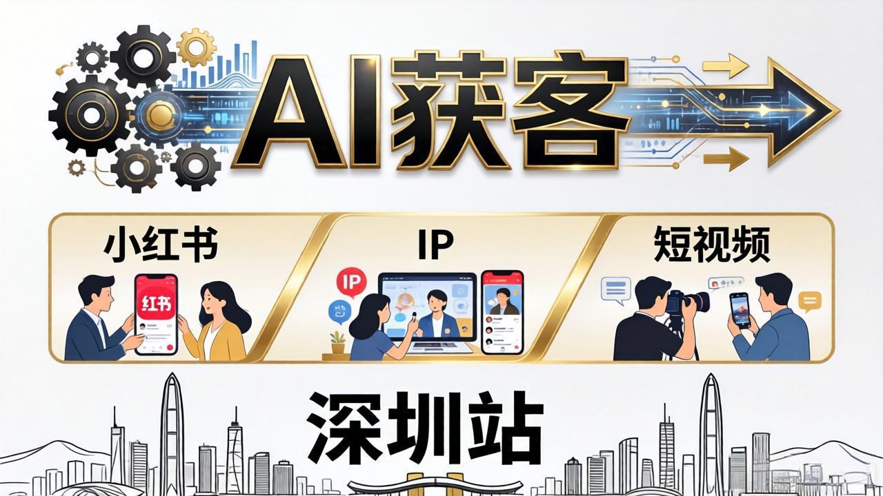 图片[1]-（18226期）2026AI获客大课深圳站：4月17日-19日3天2夜拆透小红书+IP+短视频，老板操盘手必来_生财有道创业项目网-生财有道