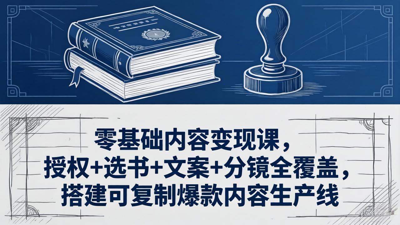 图片[1]-（18243期）零基础内容变现课，授权+选书+文案+分镜全覆盖，搭建可复制爆款内容生产线_生财有道创业项目网-生财有道