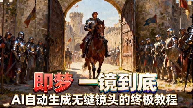 （18241期）即梦AI一镜到底终极教程，智能补帧+运镜技巧，AI自动生成无缝丝滑长镜头高效出片_生财有道创业项目网