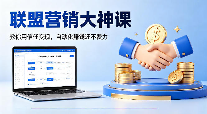 联盟营销大神课，教你用信任变现，自动化賺钱还不费力【原创双语字幕】——生财有道创业项目网