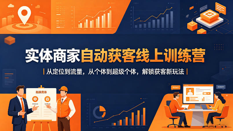 图片[1]-实体商家自动获客线上训练营｜从定位到流量，从个体到超级个体，解锁获客新玩法——生财有道创业项目网-生财有道
