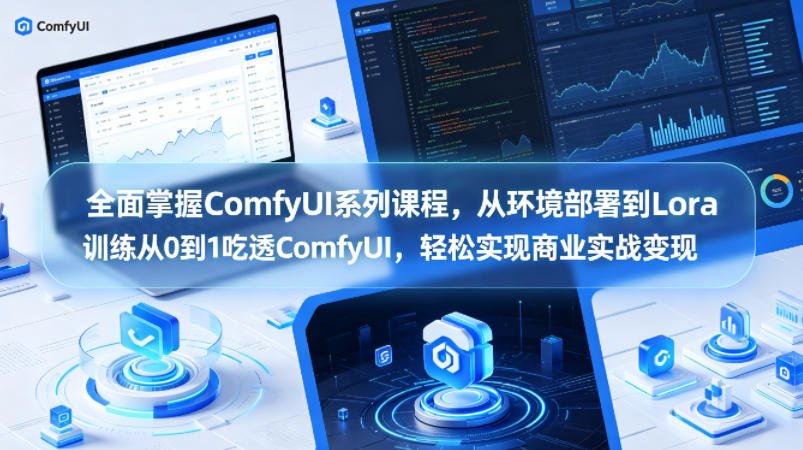 图片[1]-全面掌握ComfyUI系列课程，从环境部署到Lora训练从0到1吃透ComfyUI，轻松实现商业实战变现——生财有道创业项目网-生财有道