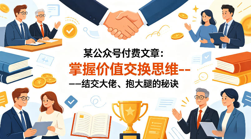 图片[1]-某公众号付费文章：掌握价值交换思维—-结交大佬、抱大腿的秘诀——生财有道创业项目网-生财有道