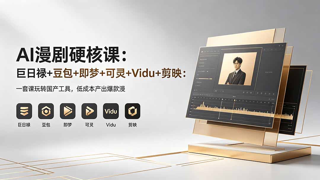 图片[1]-（18280期）AI漫剧硬核课：巨日禄+豆包+即梦+可灵+Vidu+剪映：一套课玩转国产工具，低成本产出爆款漫剧_生财有道创业项目网-生财有道