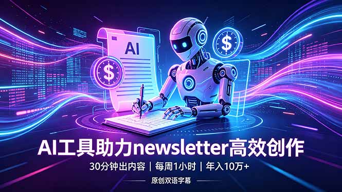 （18279期）做newsletter怕费时间？AI工具帮你30分钟出内容，每周1小时，年入10万+【原创双语字幕】_生财有道创业项目网